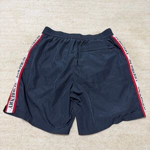 Burberry London Swim Shorts Trunks Stripe Spell-Out Blue Men's M *No Drawstring*